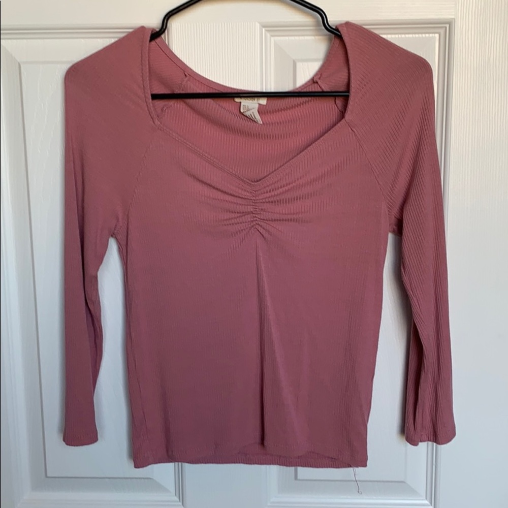 Knit pink long sleeve